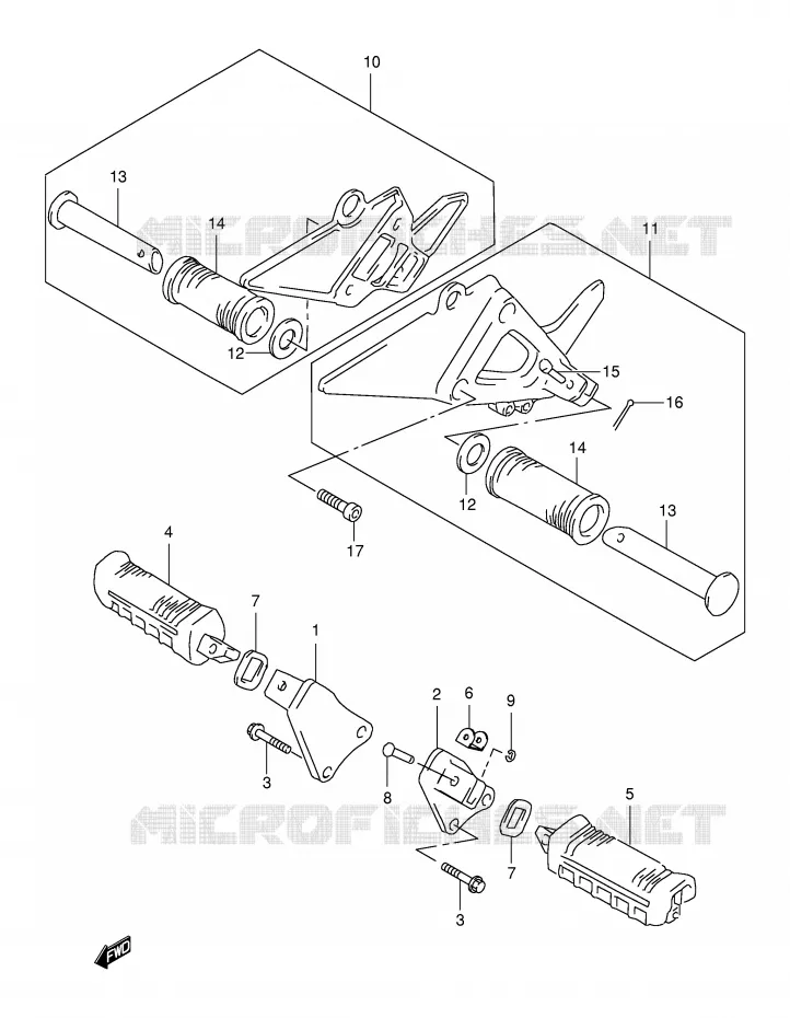 FOOTREST Suzuki MOTO 650 FREEWIND 1998  XF650UW(E2)