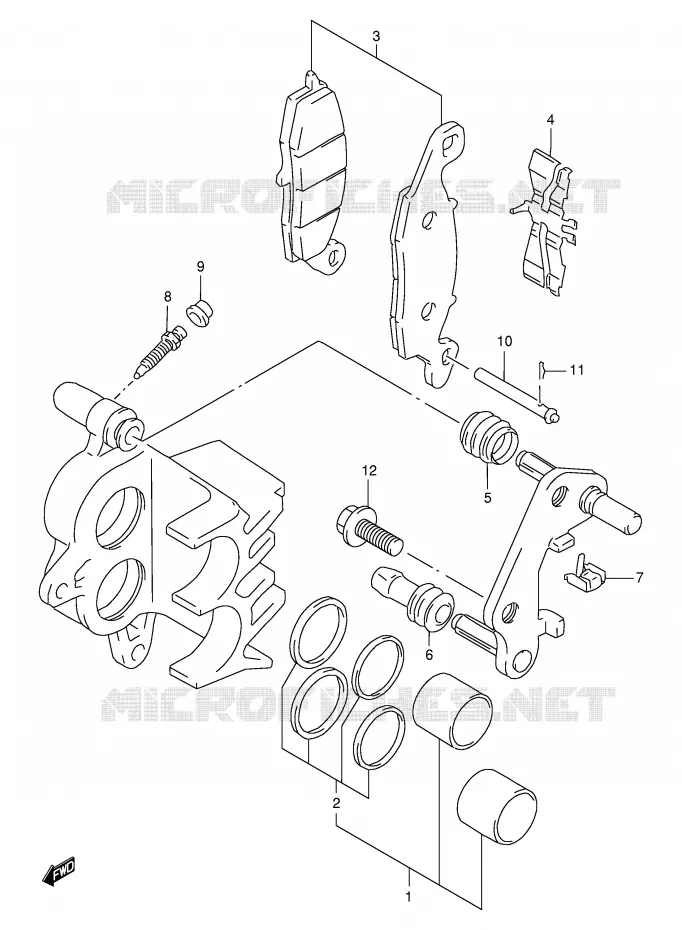 FRONT CALIPER Suzuki MOTO 650 FREEWIND 1998  XF650W(E2)