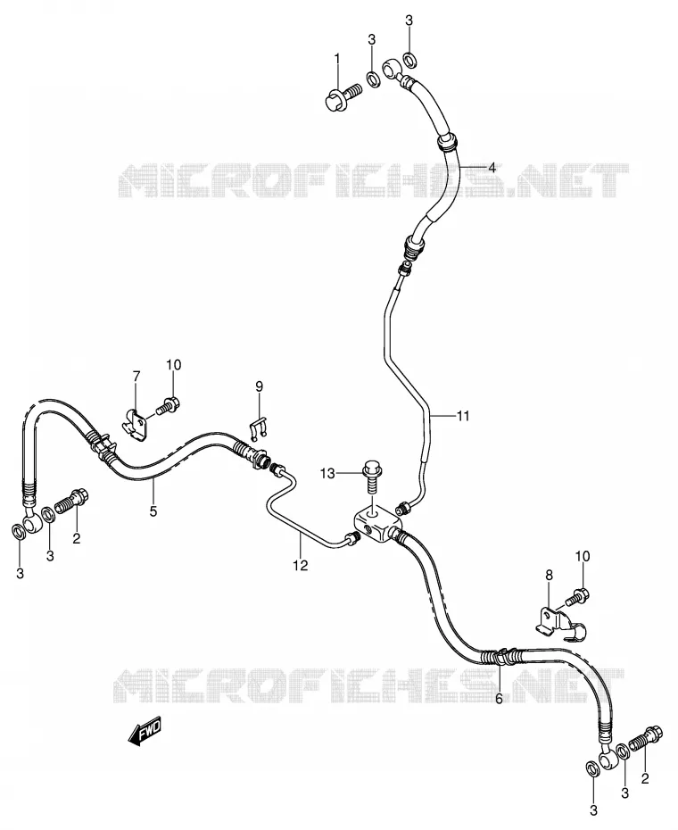 FRONT REMSLANG Suzuki QUAD 500 VINSON 2004  LT-A500FK4(P28/P33)