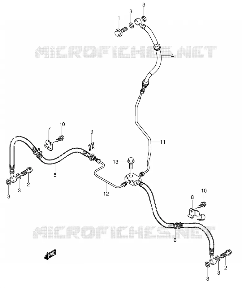 FRONT REMSLANG Suzuki QUAD 500 VINSON 2004  LT-F500FK4(P24)