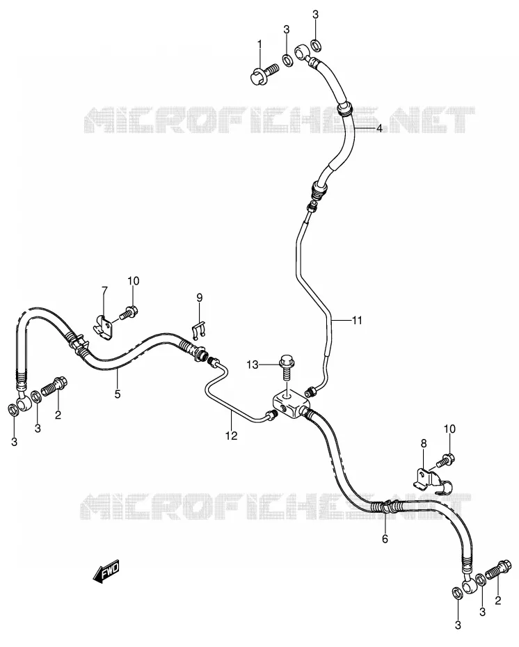 FRONT REMSLANG Suzuki QUAD 500 VINSON 2007  LT-F500FK7(P28/P33)