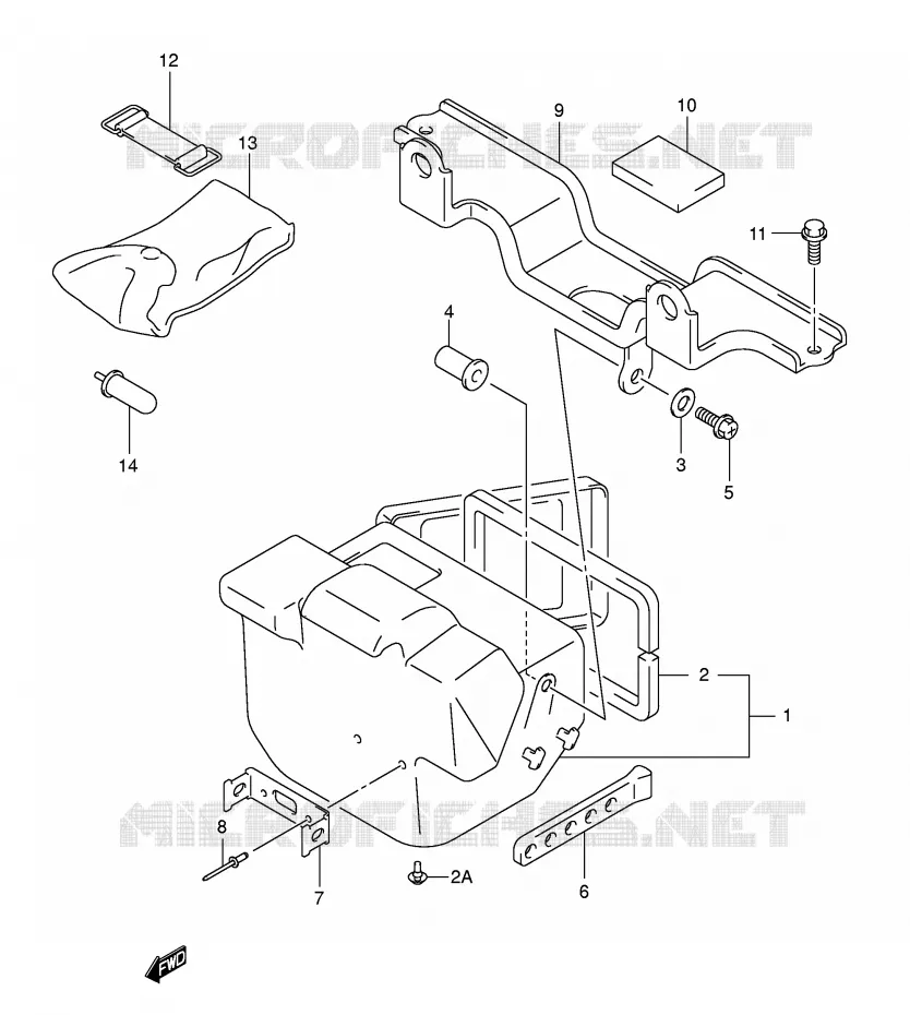 GEREEDSCHAPSKIST Suzuki QUAD 400 EIGER 2007  LT-F400FK7(P3/P28)