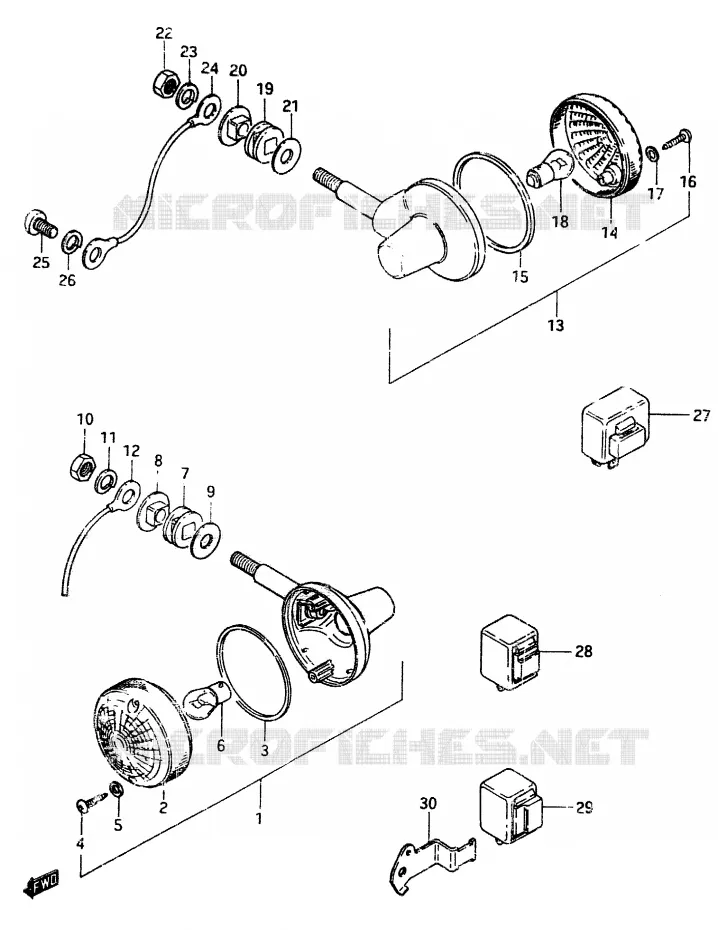 INDICATOREN Suzuki MOTO 50 ZR 1999  ZR50SKX
