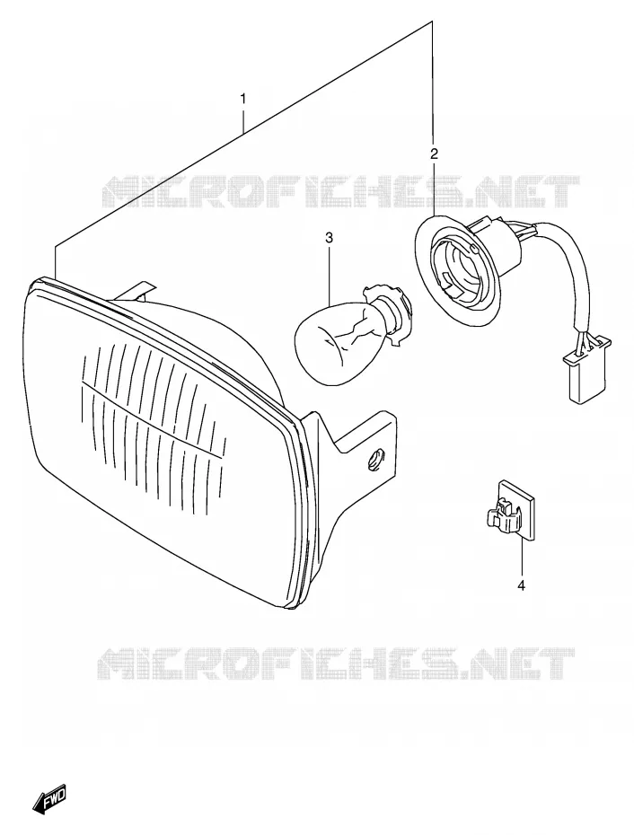 KOPLAMP Suzuki QUAD 160 OZARK 1997  LT-F160V(P24)