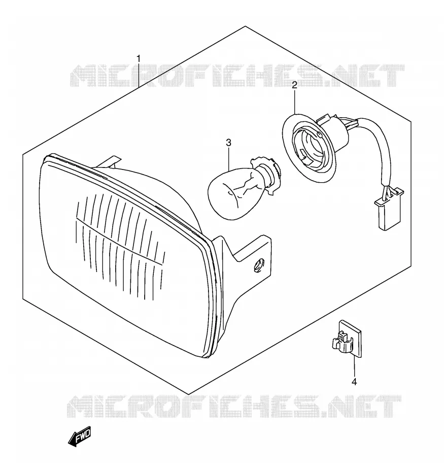 KOPLAMP Suzuki QUAD 160 OZARK 2006  LT-F160K6(P24)