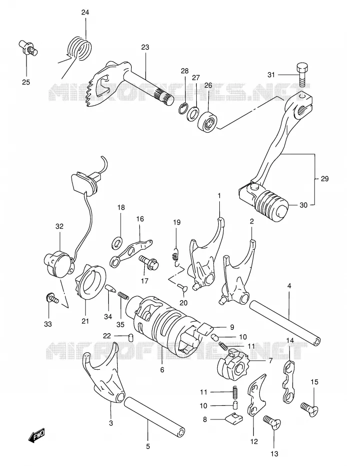 SCHAKELEN ASSY Suzuki MOTO 650 FREEWIND 1999  XF650X(E2)