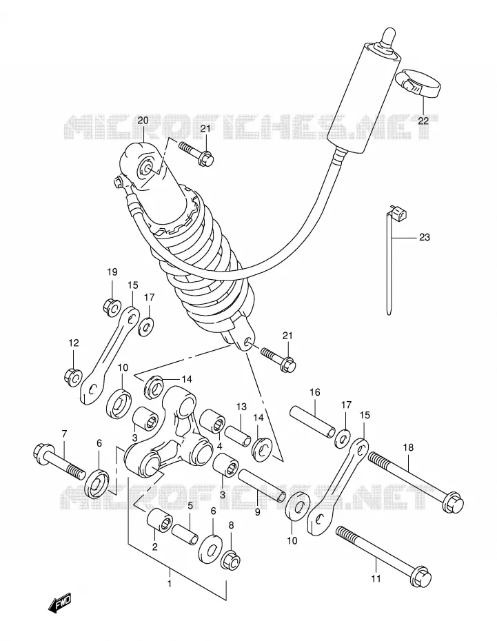 SCHOKBREKER AANEENSCHAKELING Suzuki MOTO 650 FREEWIND 1998  XF650W(E2)