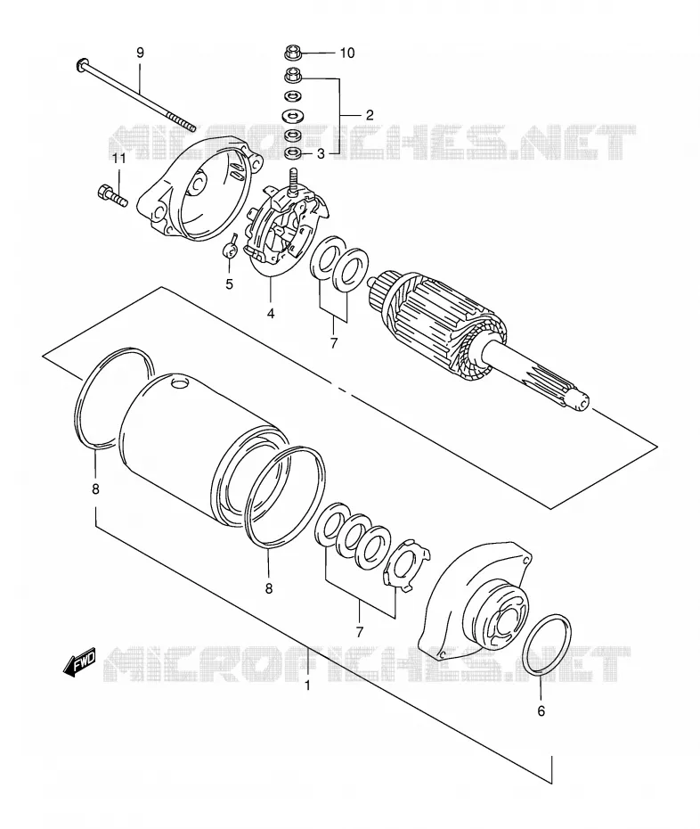 STARTMOTOR Suzuki MOTO 650 FREEWIND 2000  XF650UY(E2)
