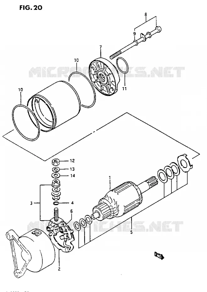 STARTMOTOR Suzuki QUAD 230 OZARK 1986  LTF230G(E3)