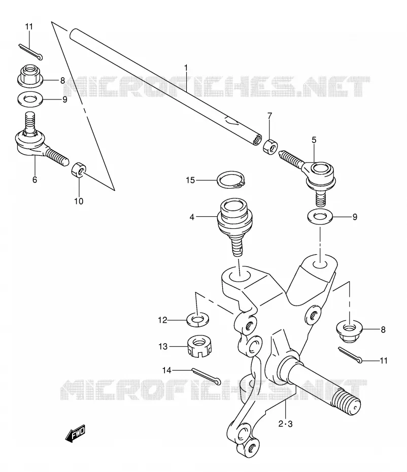 STUURINRICHTINGS - HUB (MODELE K3) Suzuki QUAD 250 OZARK 2003  LT-F250K3(E17)