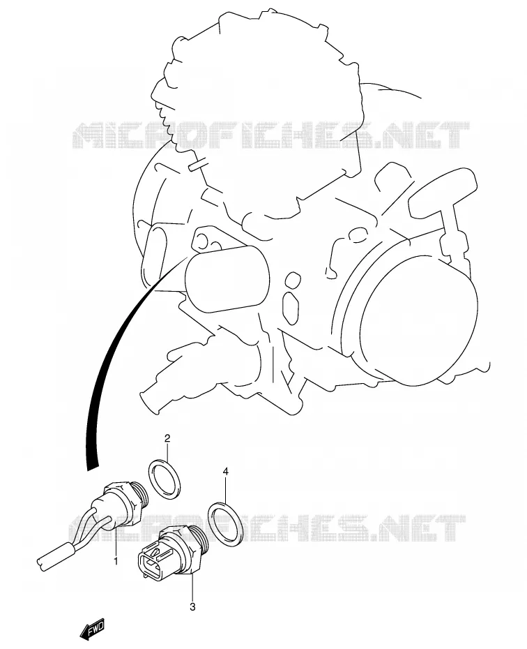 THERMO-SCHAKELAAR Suzuki QUAD 400 EIGER 2004  LT-F400K4(P3/P28)