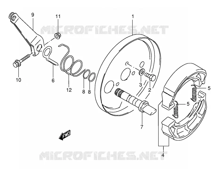 VOOR REM Suzuki QUAD 160 OZARK 2000  LT-F160Y(P24)