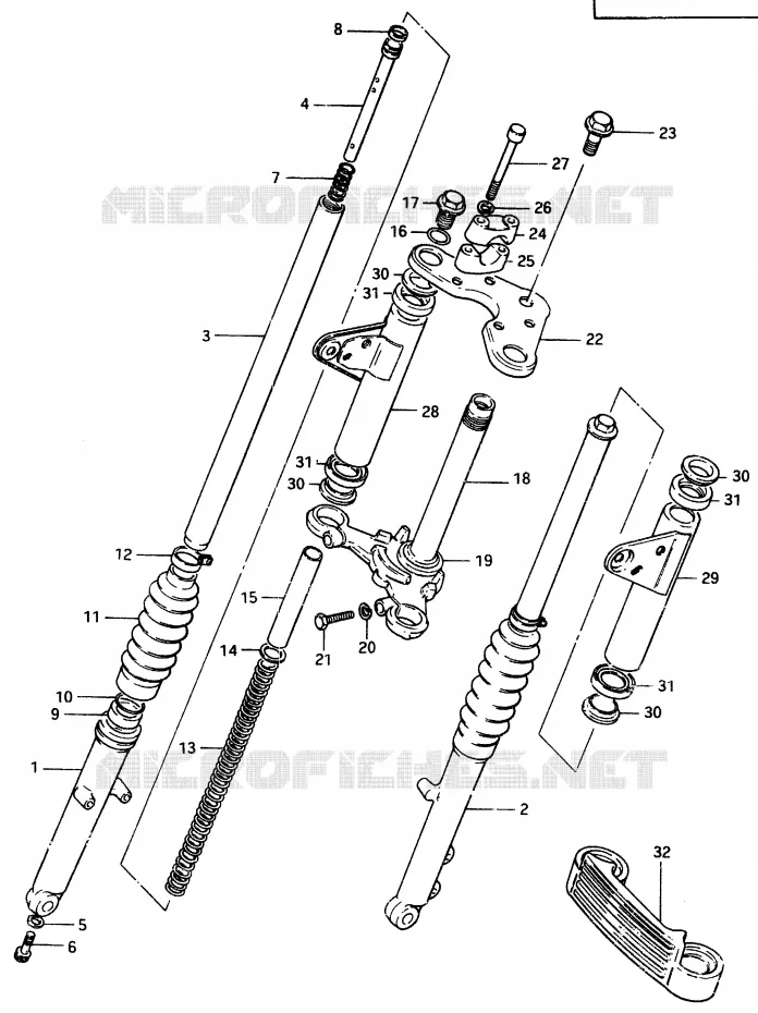 VOORVORK (E41) Suzuki MOTO 50 ZR 1999  ZR50SKX