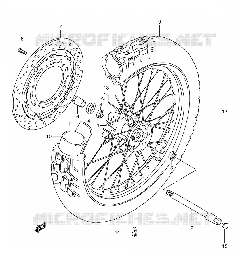VOORWIEL Suzuki MOTO 650 FREEWIND 1998  XF650W(E2)