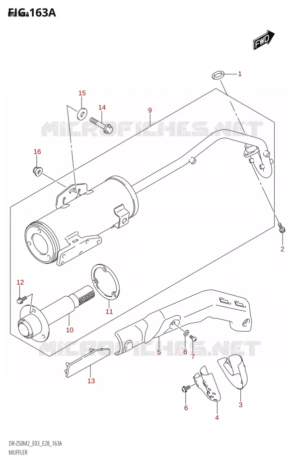 GELUIDDEMPER Suzuki MOTO 50 DR 2022  DR-Z50 2022 M2 (E28)