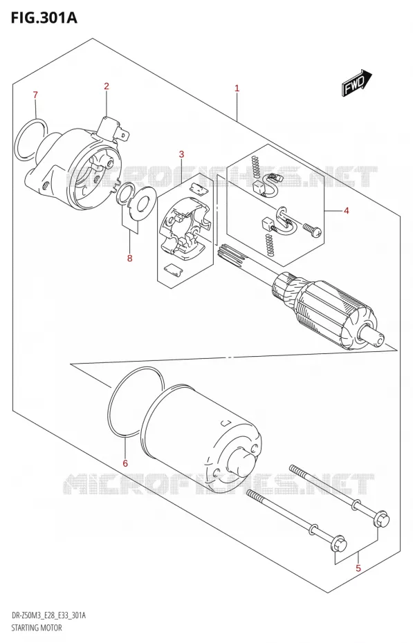 STARTMOTOR Suzuki MOTO 50 DR 2023  DR-Z50 2023 M3 (E28)