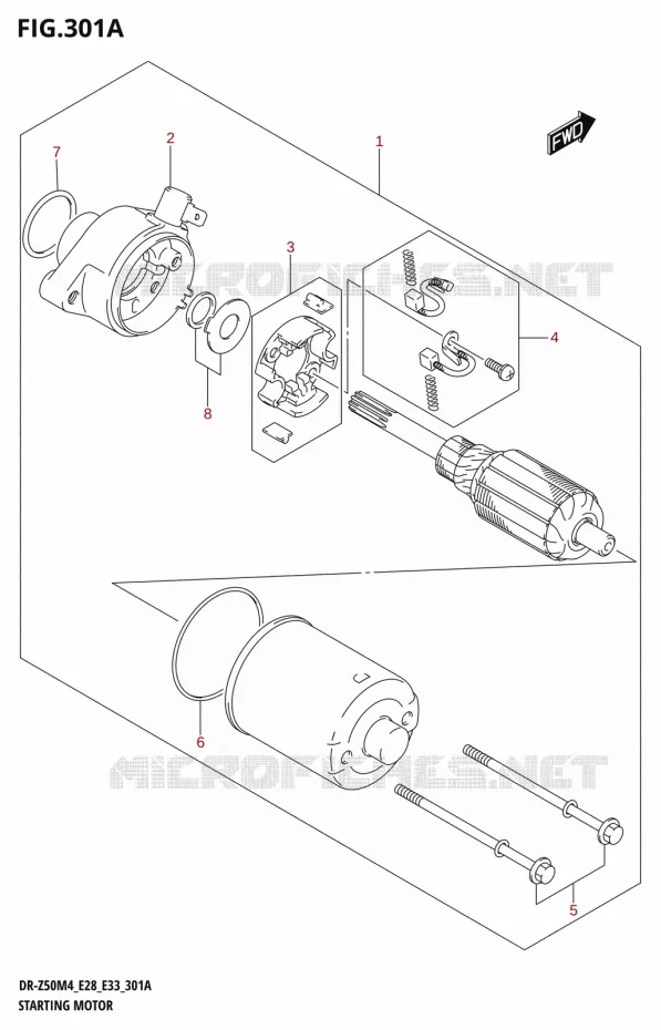 STARTMOTOR Suzuki MOTO 50 DR 2024  DR-Z50 2024 M4 (E28)