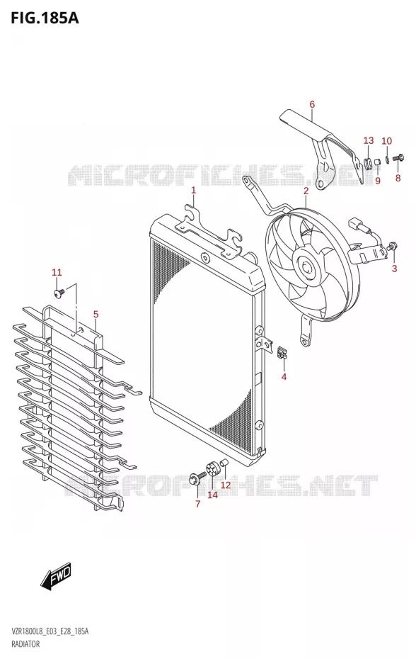 RADIATOR Suzuki MOTO 1800 BOULEVARD 2018  VZR1800 2018 L8 (E28)