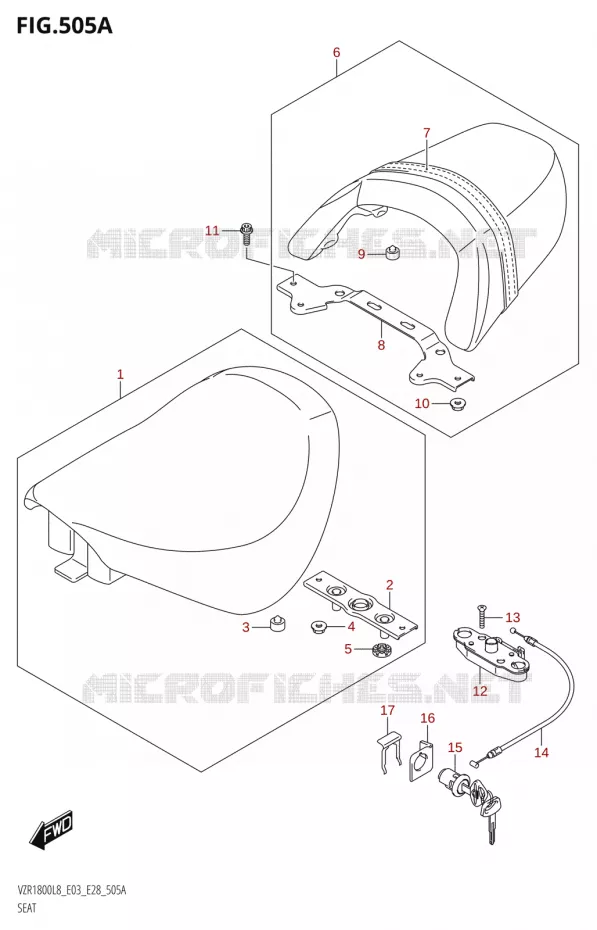 SEAT Suzuki MOTO 1800 BOULEVARD 2018  VZR1800 2018 L8 (E28)