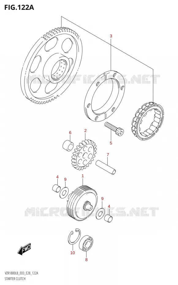 STARTMOTOR KOPPELINGS Suzuki MOTO 1800 BOULEVARD 2018  VZR1800 2018 L8 (E28)