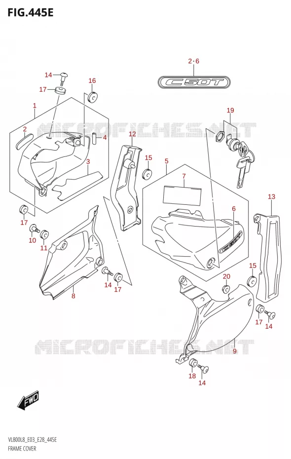 KUIP (VL800T:L8:E28) Suzuki MOTO 800 BOULEVARD 2018  VL800 2018 L8 (E28)