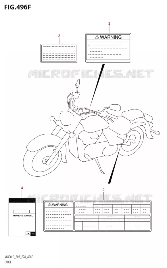ETIKET (VL800T:L9:E33) Suzuki MOTO 800 BOULEVARD 2019  VL800 2019 L9 (E28)