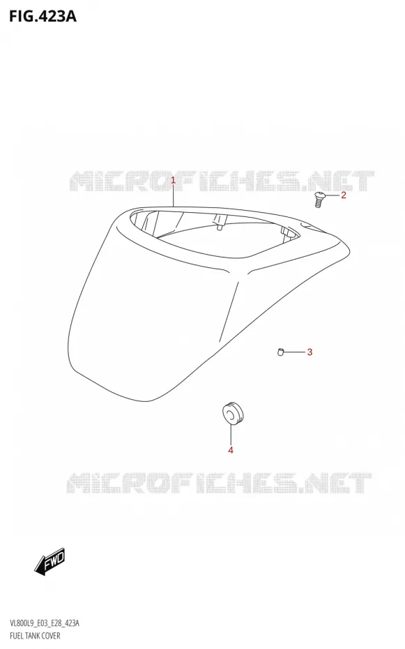 FUEL TANK COVER Suzuki MOTO 800 BOULEVARD 2019  VL800 2019 L9 (E28)
