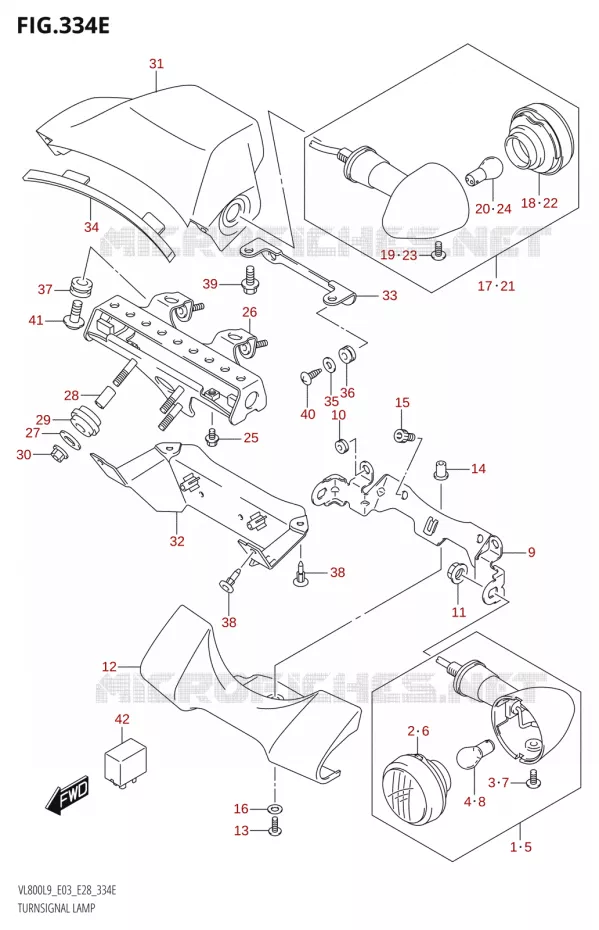 INDICATOREN (VL800T:L9:E28) Suzuki MOTO 800 BOULEVARD 2019  VL800 2019 L9 (E28)
