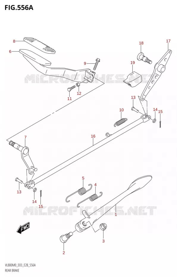 REM ACHTER Suzuki MOTO 800 BOULEVARD 2020  VL800 2020 M0 (E28)