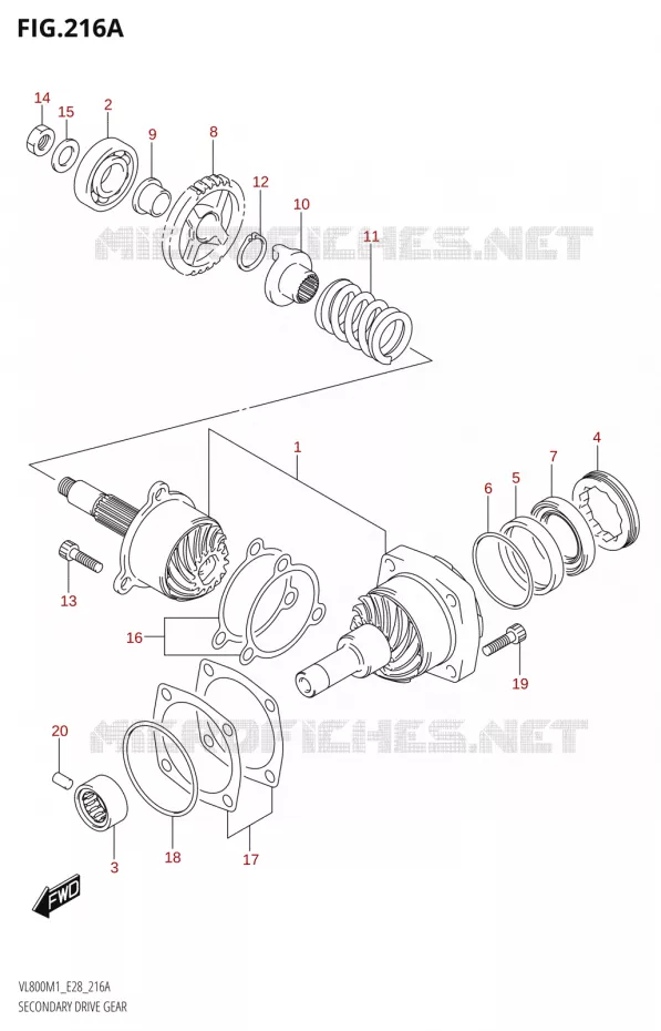 AANDRIJFAS Suzuki MOTO 800 BOULEVARD 2021  VL800 2021 M1 (E28)