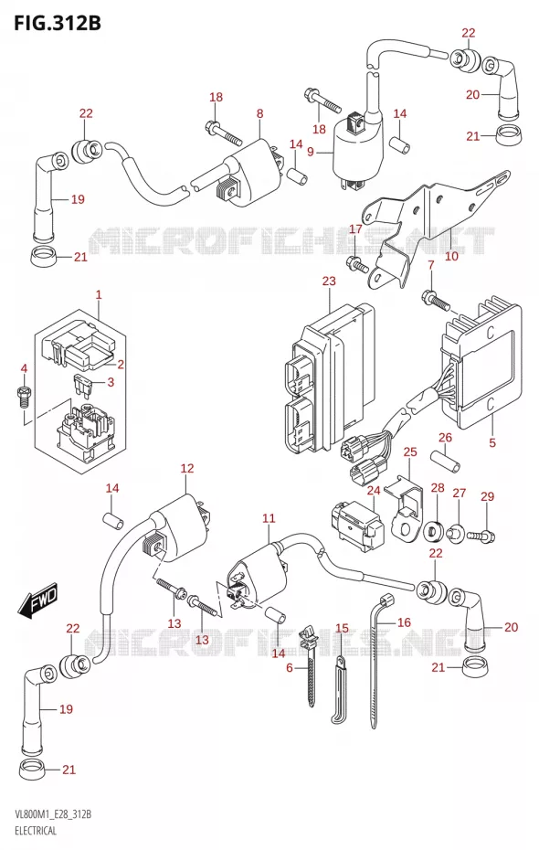 ELEKTRISCH Suzuki MOTO 800 BOULEVARD 2021  VL800 2021 M1 (E28)
