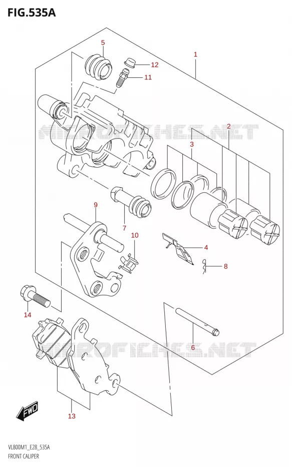 FRONT CALIPER Suzuki MOTO 800 BOULEVARD 2021  VL800 2021 M1 (E28)