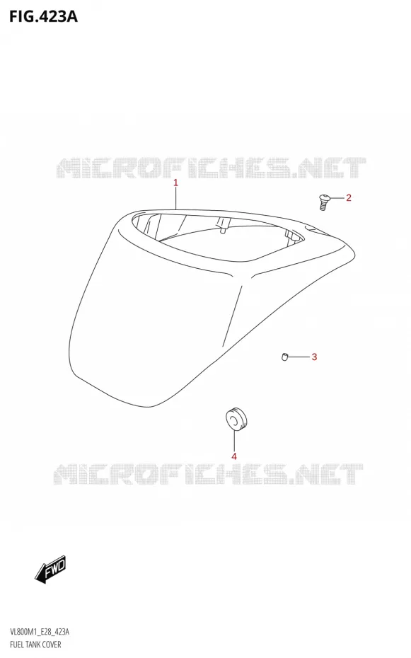 FUEL TANK COVER Suzuki MOTO 800 BOULEVARD 2021  VL800 2021 M1 (E28)