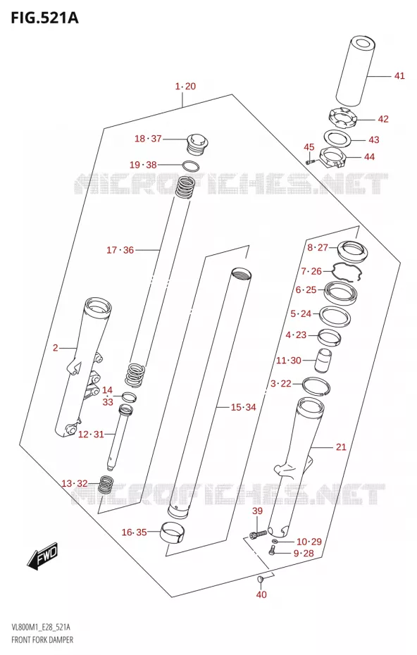 VOORVORK Suzuki MOTO 800 BOULEVARD 2021  VL800 2021 M1 (E28)