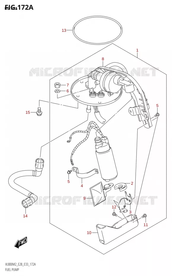 BENZINE POMP Suzuki MOTO 800 BOULEVARD 2022  VL800 2022 M2 (E28)