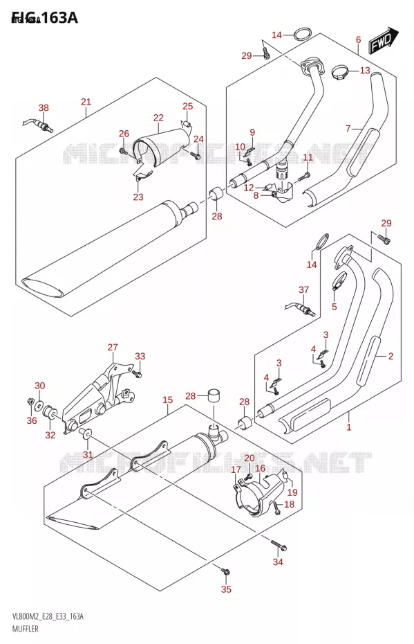 GELUIDDEMPER Suzuki MOTO 800 BOULEVARD 2022  VL800 2022 M2 (E28)