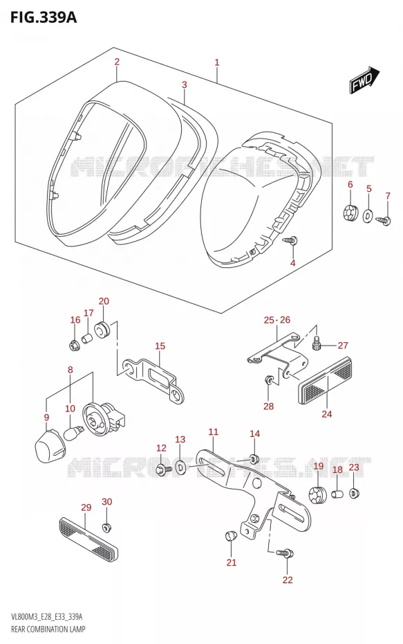ACHTERLICHT (E33) Suzuki MOTO 800 BOULEVARD 2023  VL800 2023 M3 (E28)