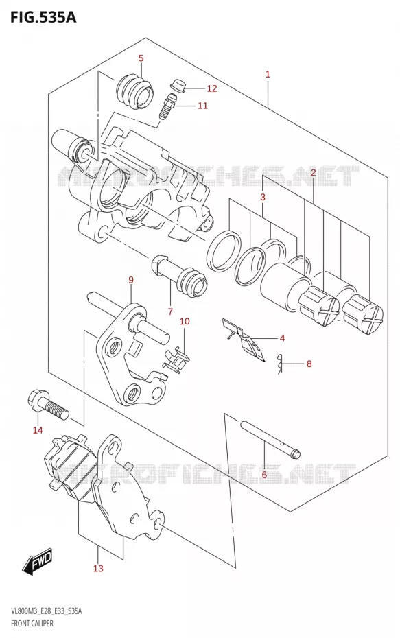 FRONT CALIPER Suzuki MOTO 800 BOULEVARD 2023  VL800 2023 M3 (E28)