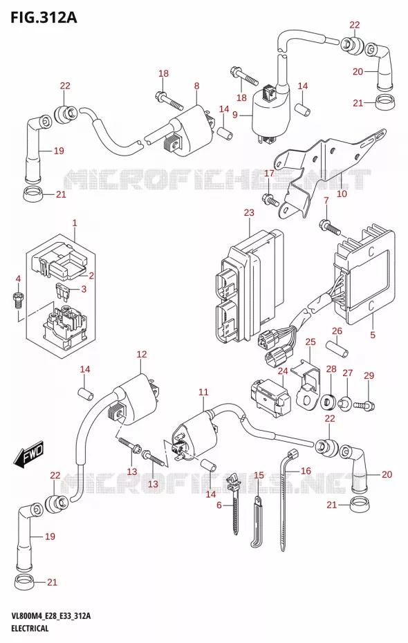 ELEKTRISCH Suzuki MOTO 800 BOULEVARD 2024  VL800 2024 M4 (E28)