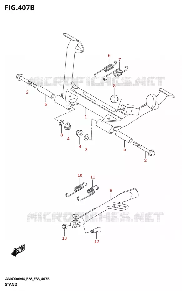 STAND Suzuki SCOOTER 400 BURGMAN 2024  AN400A 2024 M4 (E28)