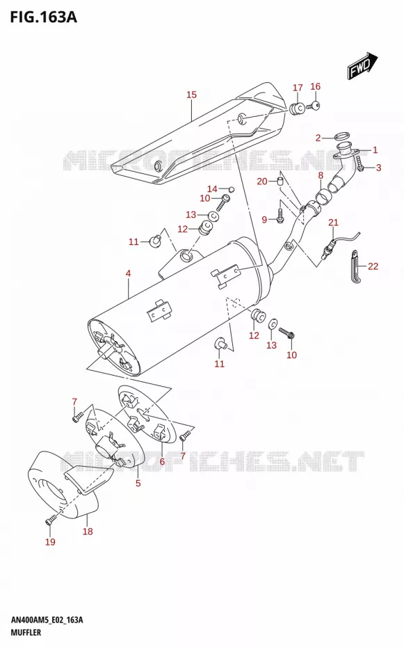 GELUIDDEMPER Suzuki SCOOTER 400 BURGMAN 2025  AN400A 2025 M5 (E19)