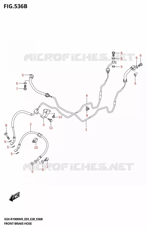 FRONT REMSLANG (GSX-R1000RA,GSX-R1000RZA) Suzuki MOTO 1000 GSX-R 2025  GSX-R1000A 2025 M5 (E28)