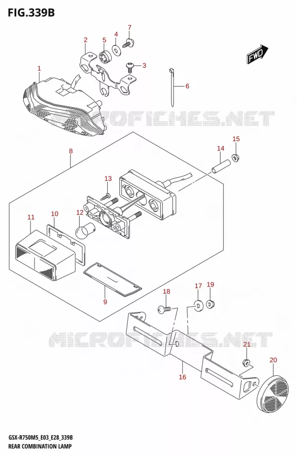 ACHTERLICHT Suzuki MOTO 750 GSX-R 2025  GSX-R750 2025 M5 (E28)