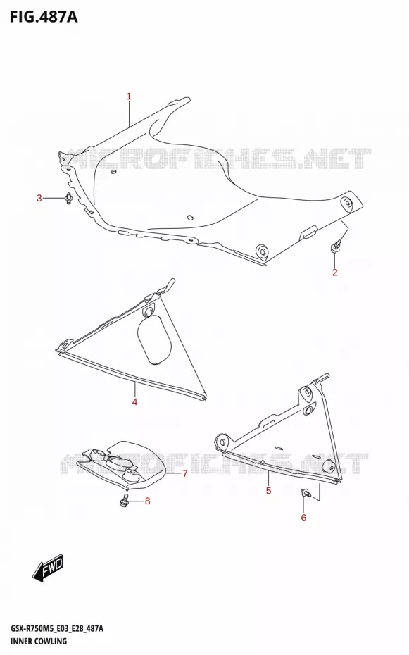 INNER KUIP Suzuki MOTO 750 GSX-R 2025  GSX-R750 2025 M5 (E28)