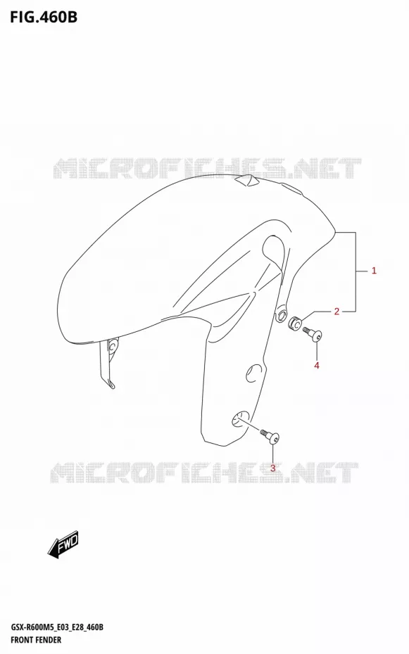 FRONT FENDER (GSX-R600Z) Suzuki MOTO 600 GSX-R 2025  GSX-R600 2025 M5 (E28)