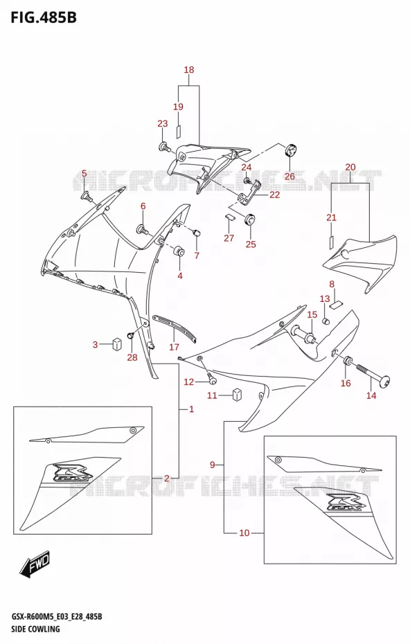 SIDE KUIP (GSX-R600Z) Suzuki MOTO 600 GSX-R 2025  GSX-R600 2025 M5 (E28)