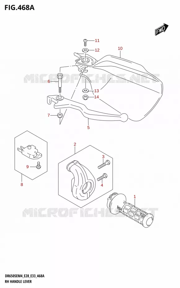 REMHEVEL - GAS HANDVAT Suzuki MOTO 650 DR 2024  DR650SE 2024 M4 (E28)
