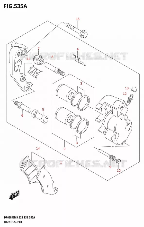 FRONT CALIPER Suzuki MOTO 650 DR 2025  DR650SE 2025 M5 (E28)