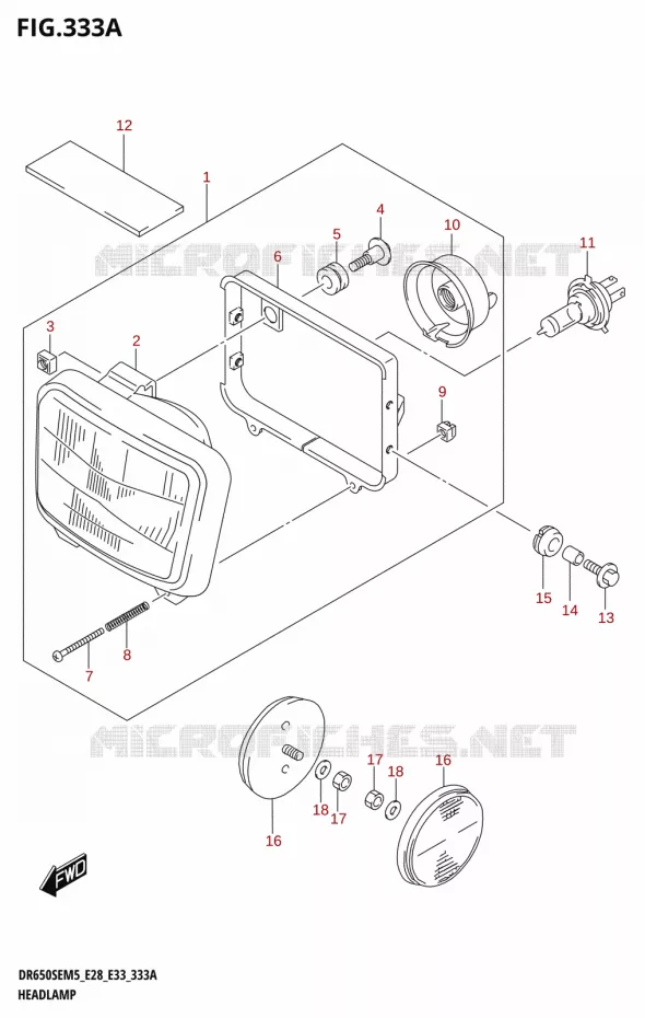 KOPLAMP Suzuki MOTO 650 DR 2025  DR650SE 2025 M5 (E28)
