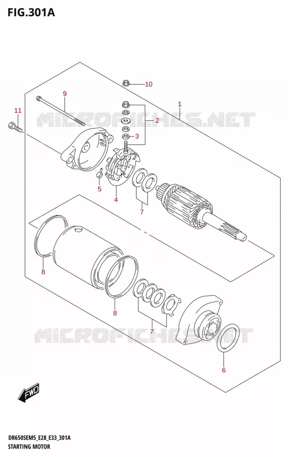 STARTMOTOR Suzuki MOTO 650 DR 2025  DR650SE 2025 M5 (E28)